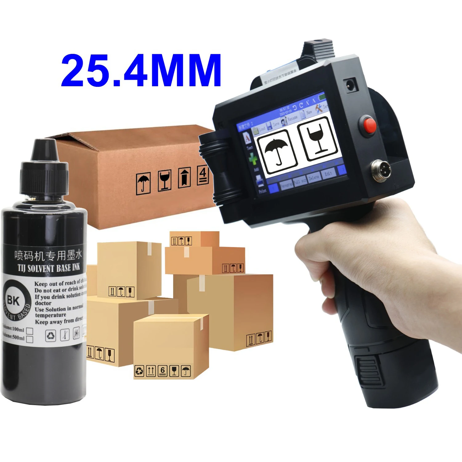 Carton Box Printer Portable Handheld Printer (25.4mm - 1 inch )