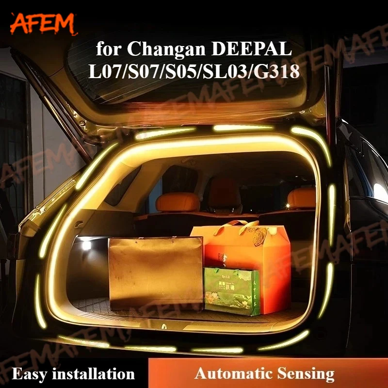 For Changan DEEPAL L07/S07/S05/SL03/G318 Car Trunk Ambient Light Trunk Lighting Upgrade Dynamic Light Strips