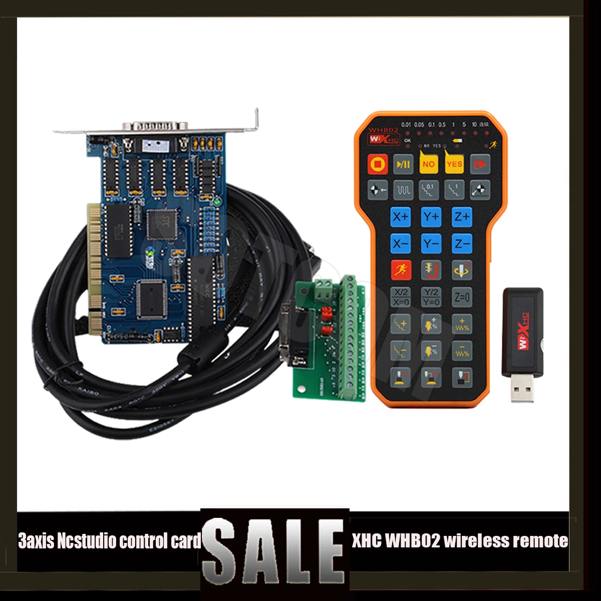 3axis Cnc Engraving Machine Controller Kit 5.4.49 Ncstudio Motion Control Card + Xhc Whb02 Wireless Remote Control Handle