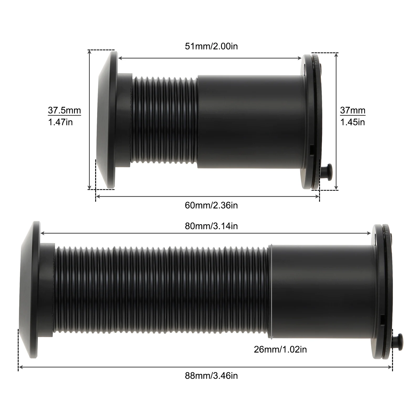 Door Viewers 200 Degree with Rotating Privacy Cover Door Viewer Peephole Zinc for 1.8inch to 3inch Doors