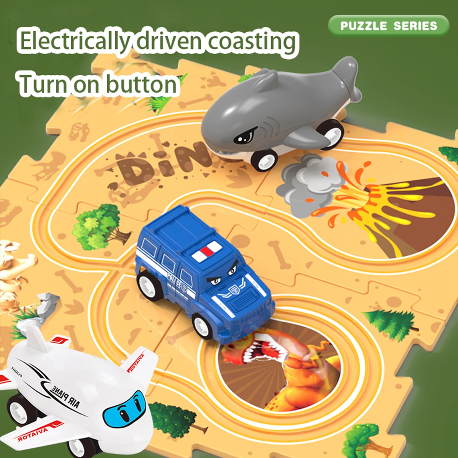 

Children'S Puzzle Track Car Diy Assembly Electric Car Track Car Baby Puzzle Toy