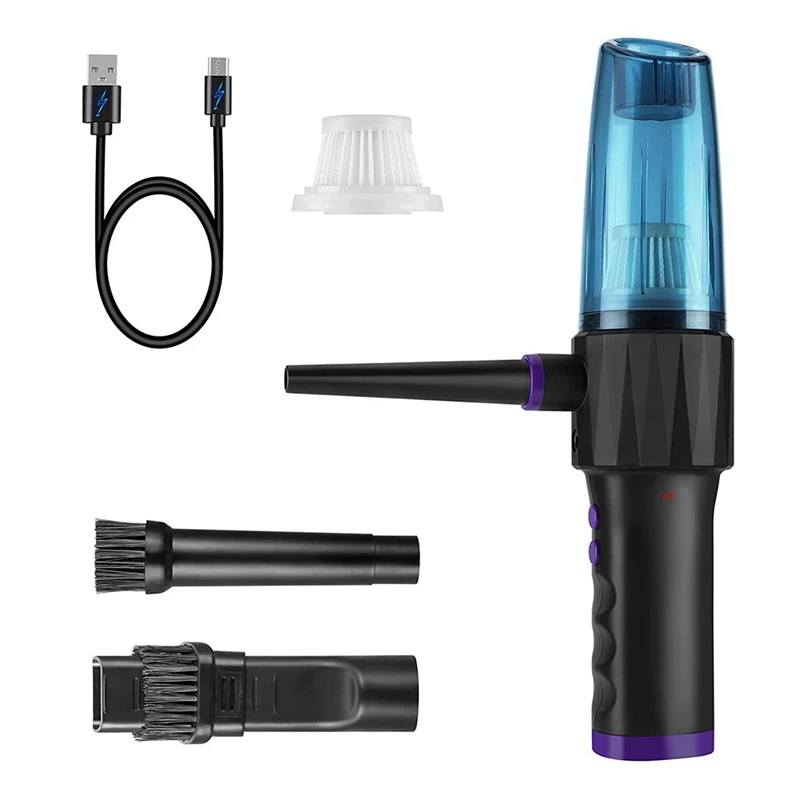 Compressed Air Duster 2-In-1 Vacuum,10000Mah Rechargeable,8000Pa/60000RPM Replaces Compressed Air Cans For Car Duster