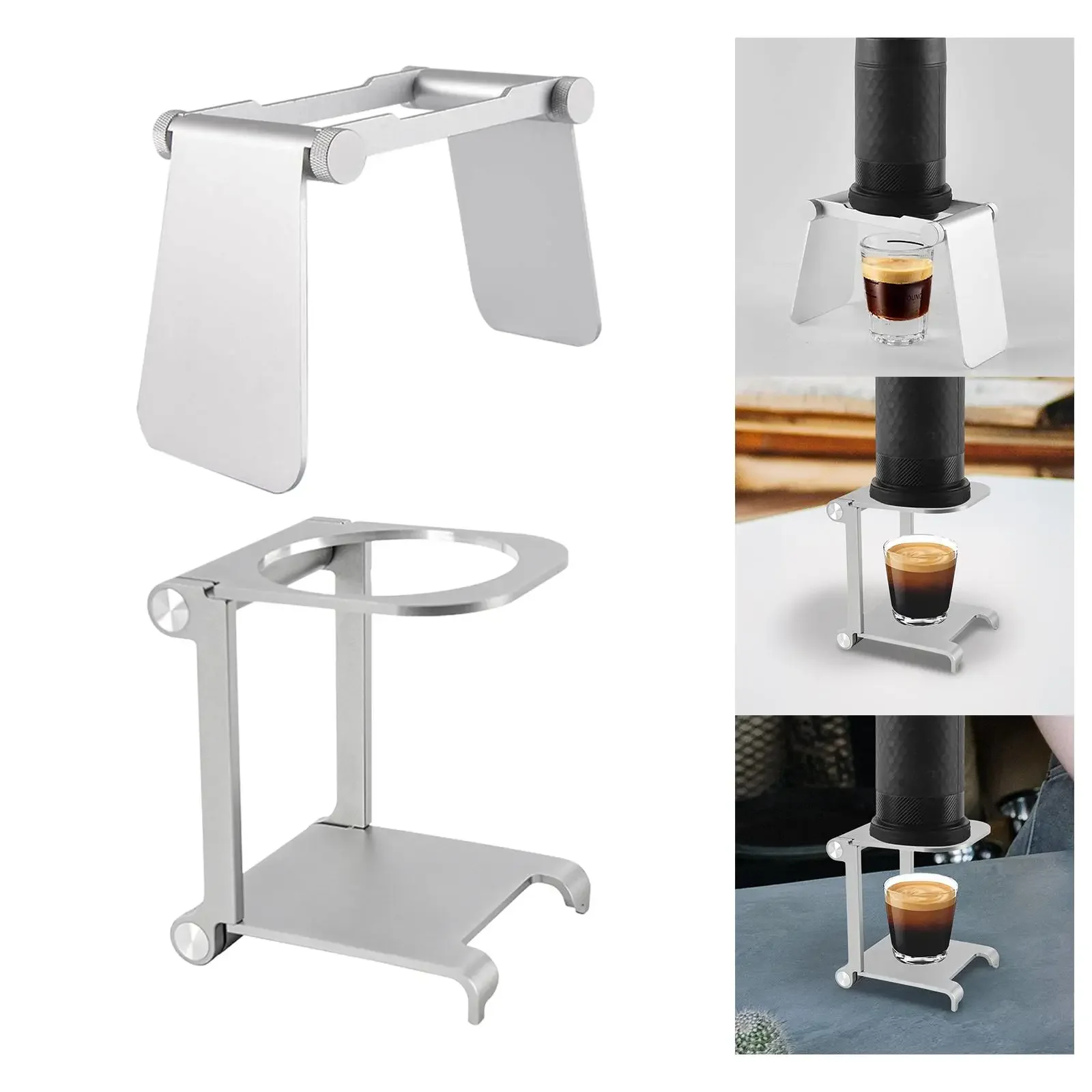 Manual Drip Coffee Machine Stand Aluminum Alloy Folding Hand Pressed Coffee Machine Bracket   Outdoor Camping Shop