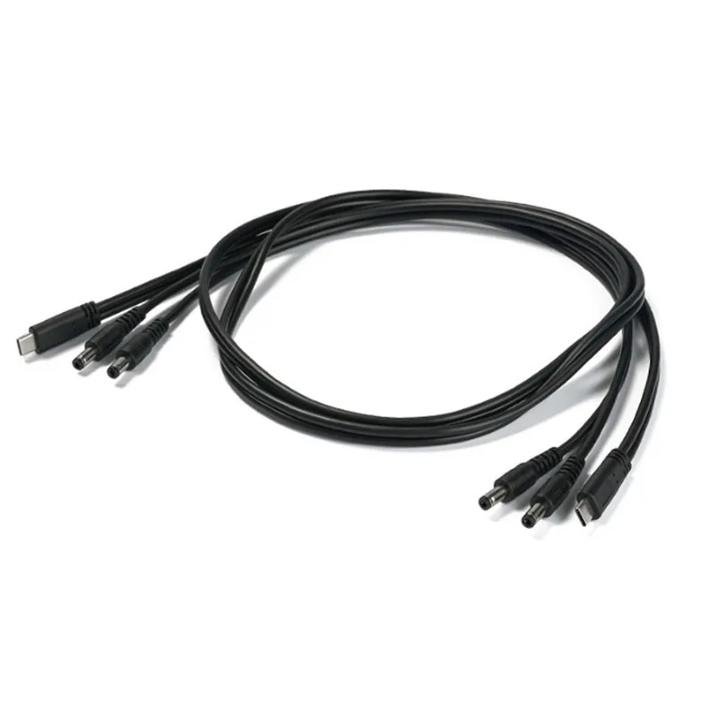 PD to DC cables Type-c TO 2 DC 5.5*2.5mmm Both Splitter cable 20V PD induction line For 20V laptop Fast Charging cables 1M