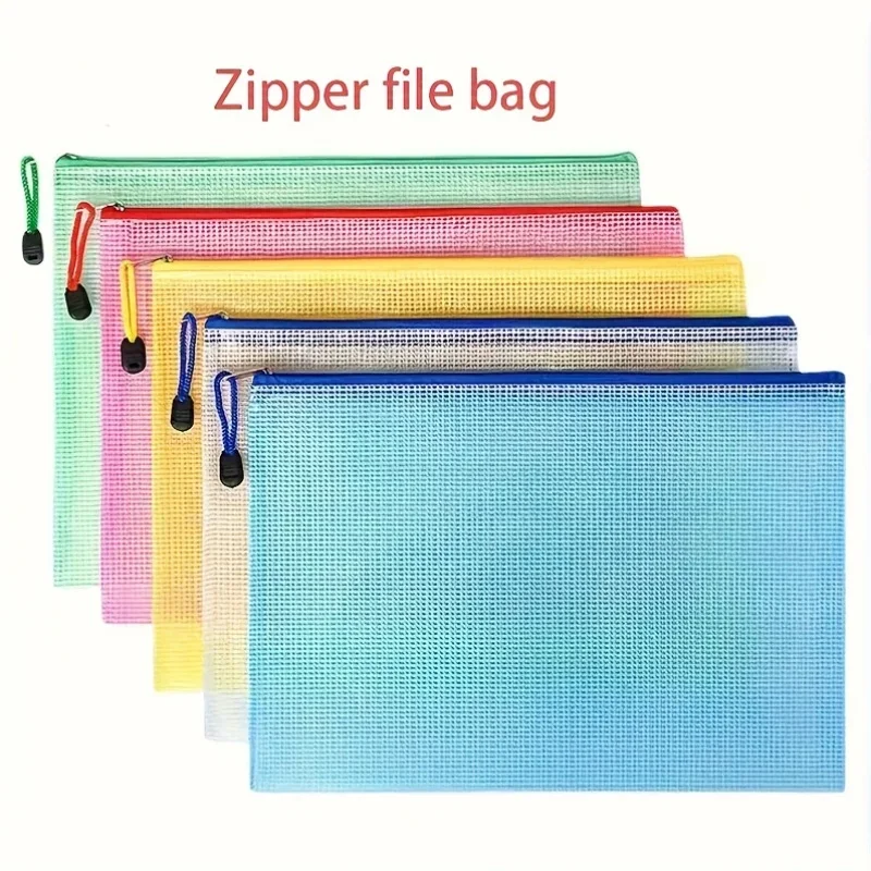 Zipper Pockets, Zipper File Bags, Cross Stitch And Jigsaw Puzzle Project Bags For Sorting And Storage, Letter Size A4,