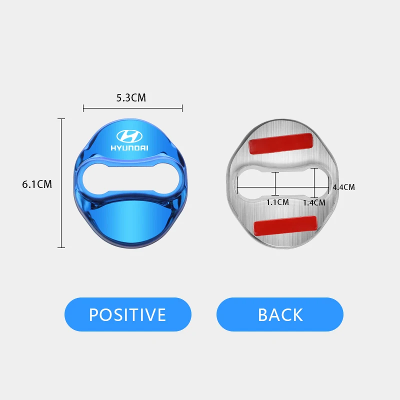 4 قطعة قفل باب السيارة غطاء الفولاذ المقاوم للصدأ حماية اكسسوارات لشركة هيونداي جينيسيس N-LINE I10 I20 I30 I40 IX20 IX35 كونا جيتز