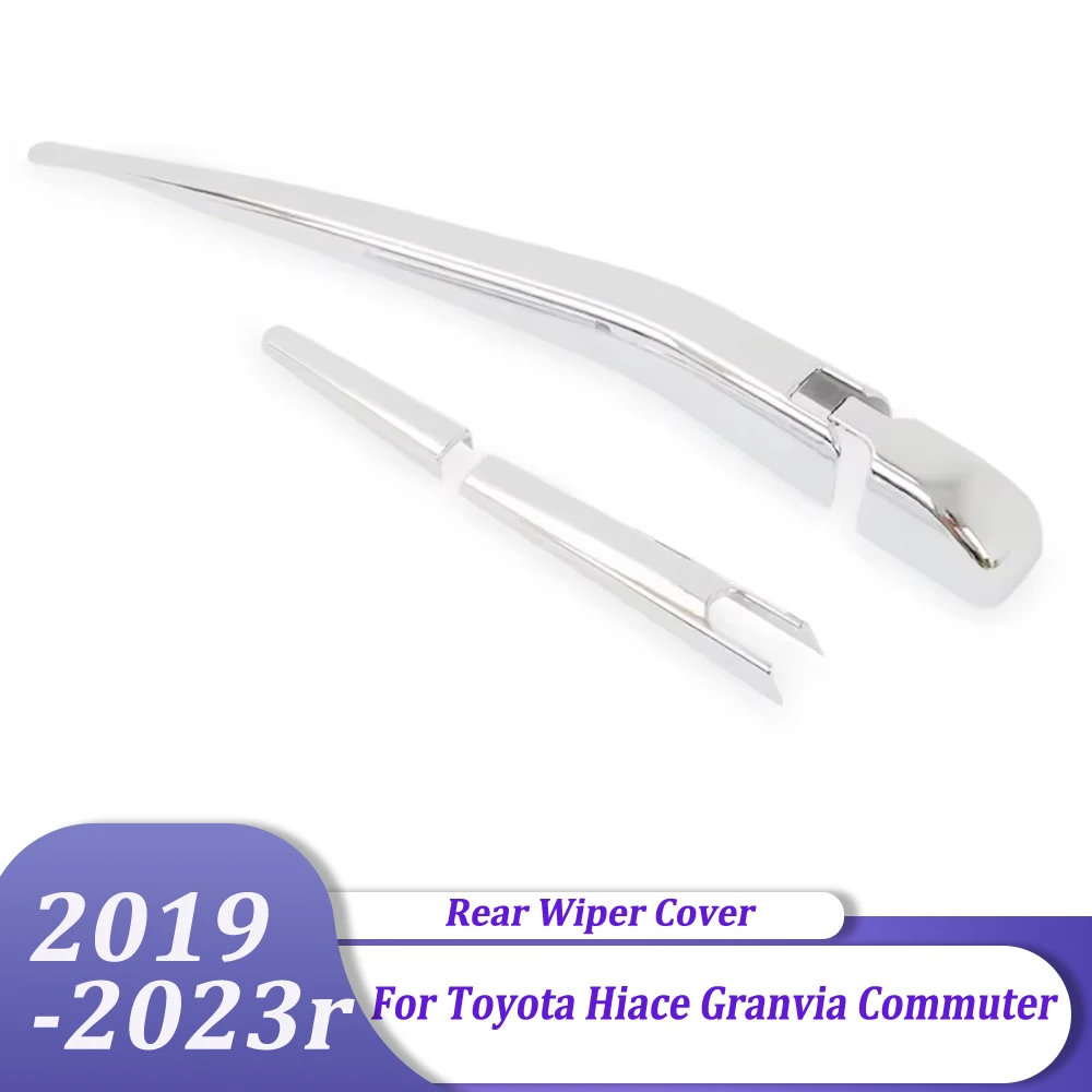 

Хромированные накладки на дворники заднего стекла, полоса заднего дворника, внешние аксессуары автомобиля для Toyota Hiace Granvia Commuter 2019-2023