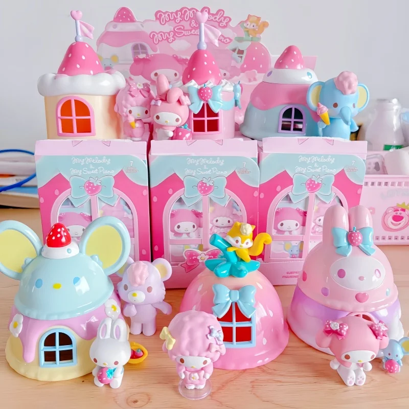 

Оригинальная Sanrio My Melody Amd мое сладкое пианино Play House Series кавайная Аниме Фигурка модель Украшение настольные игрушки подарок