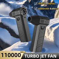 110000RPM Turbo Jet Fan Brushless Motor Outdoor Portable Jet Blower Speed Adjustable Compressed Air Duster Power Digital Display