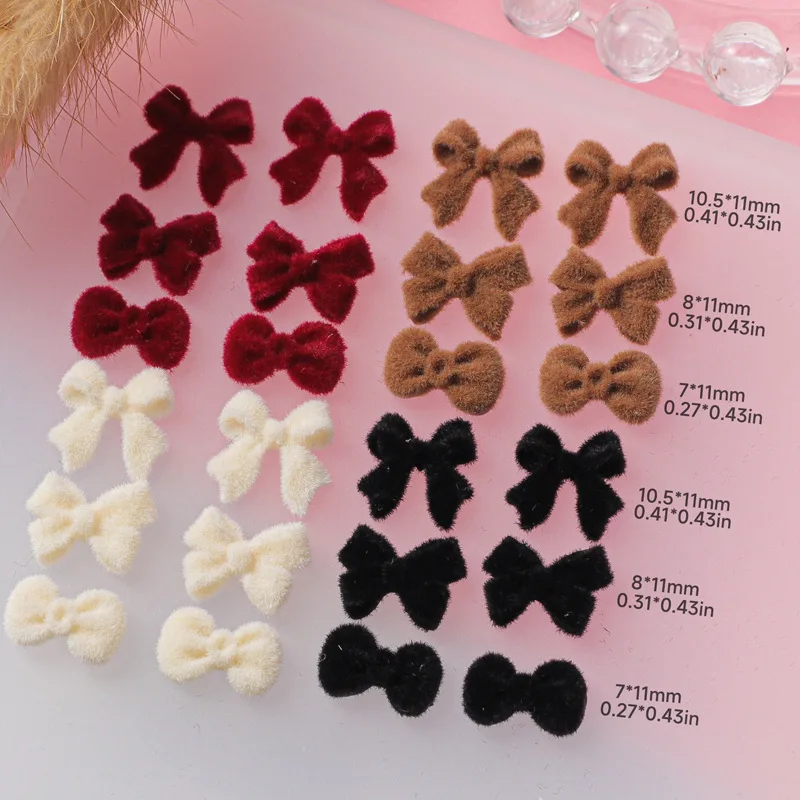 30 pçs design misto reunindo laço arte do prego encantos bowknot acessórios para manicure decoração inverno unhas decoração suprimentos ferramenta