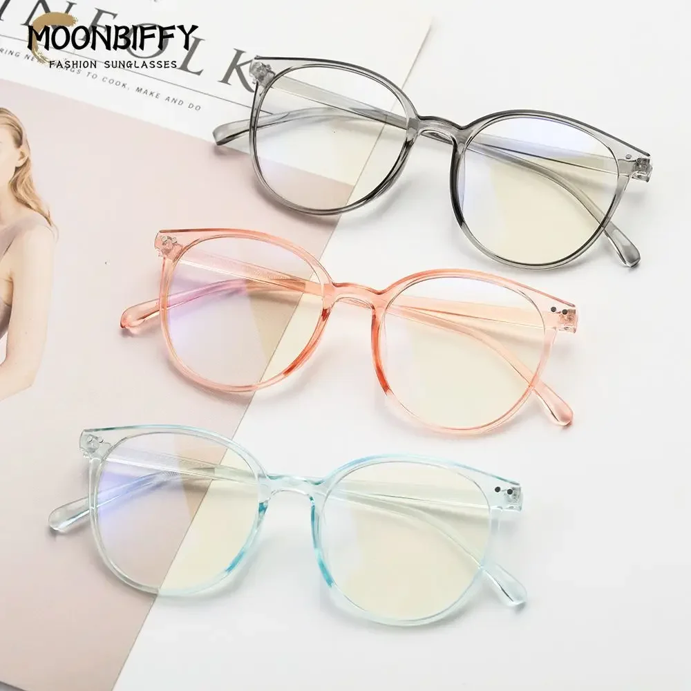 Anti Blue Light Glasses Transparent Computer Goggles Versatile Fashion Sunglasses UV400 Women Face Decor Glasses Accessories