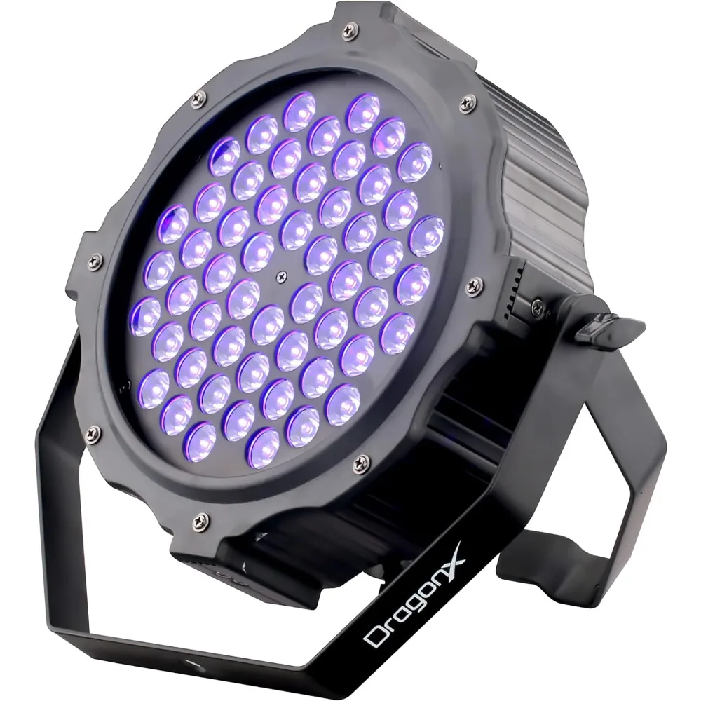 

DragonX 180W LED UV Professional Strobe Black Lights DMX Wash Slim DJ Ultraviolet Spotlight for Halloween Glow Lights Party Room