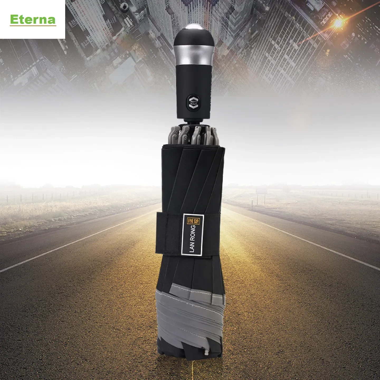 Reverse Automatic Folding Umbrella 10 Ribs Windproof Extra Large Blackout UV Protection Sun & Rain Parasol