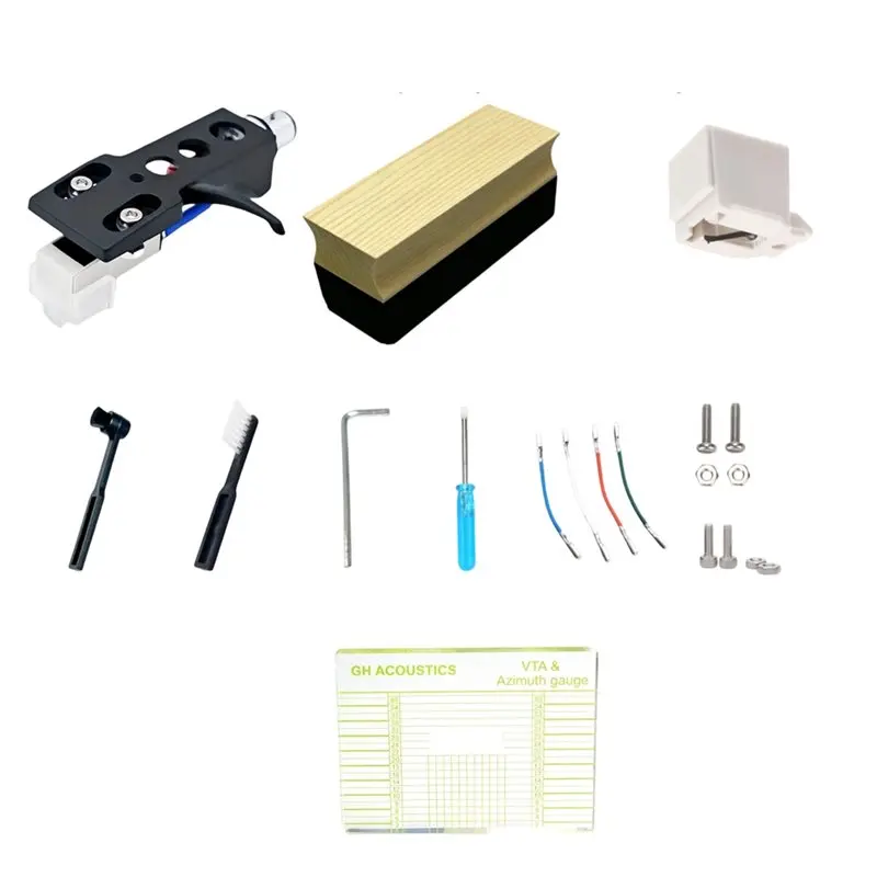 ~【On Sale】AT3600L Turntable Headshell Stylus+ VTA Azimuth Gauge Record Cleaner 12 PCS Set Beginner-Friendly Vinyl Record Player
