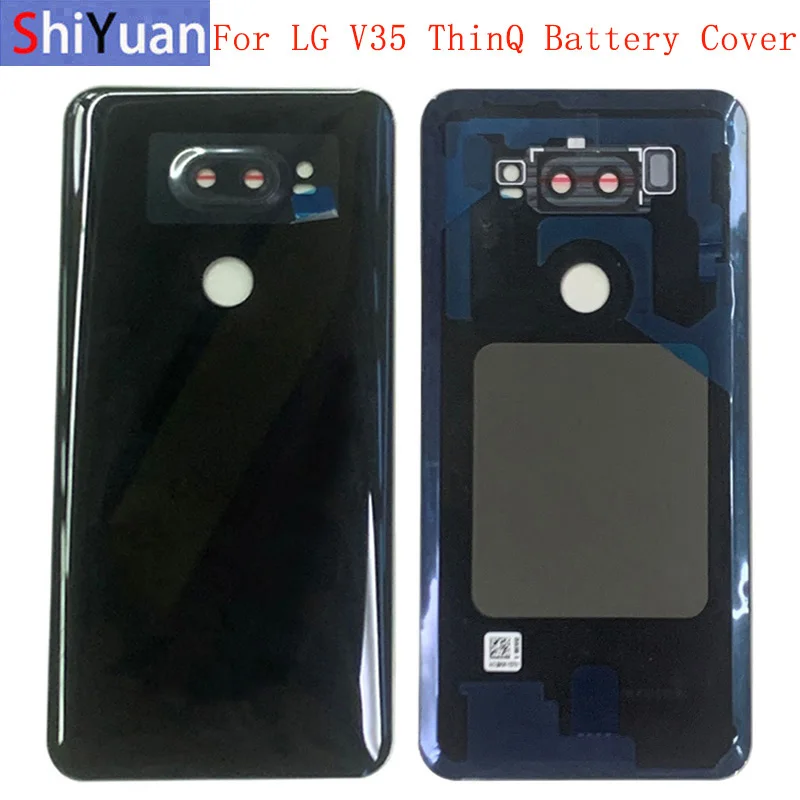 

Крышка батарейного отсека, задняя крышка корпуса, задняя крышка для LG V35 ThinQ LMV350, Крышка батарейного отсека с логотипом объектива камеры