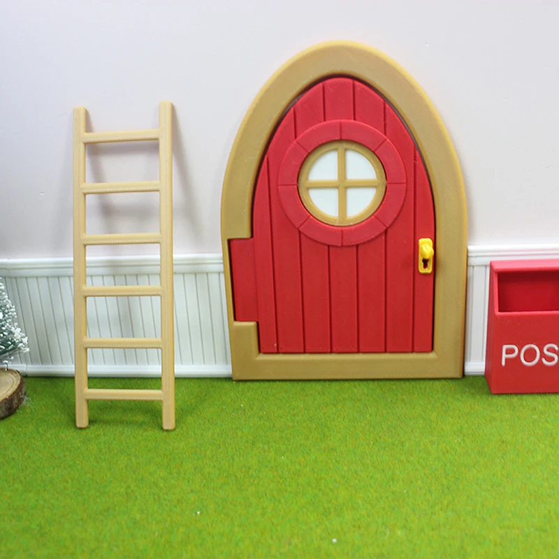 

1 Piece Garden Decoration Toy 1:12 Dollhouse Miniature Door Fairy Gate Ladder Model Christmas Ornament