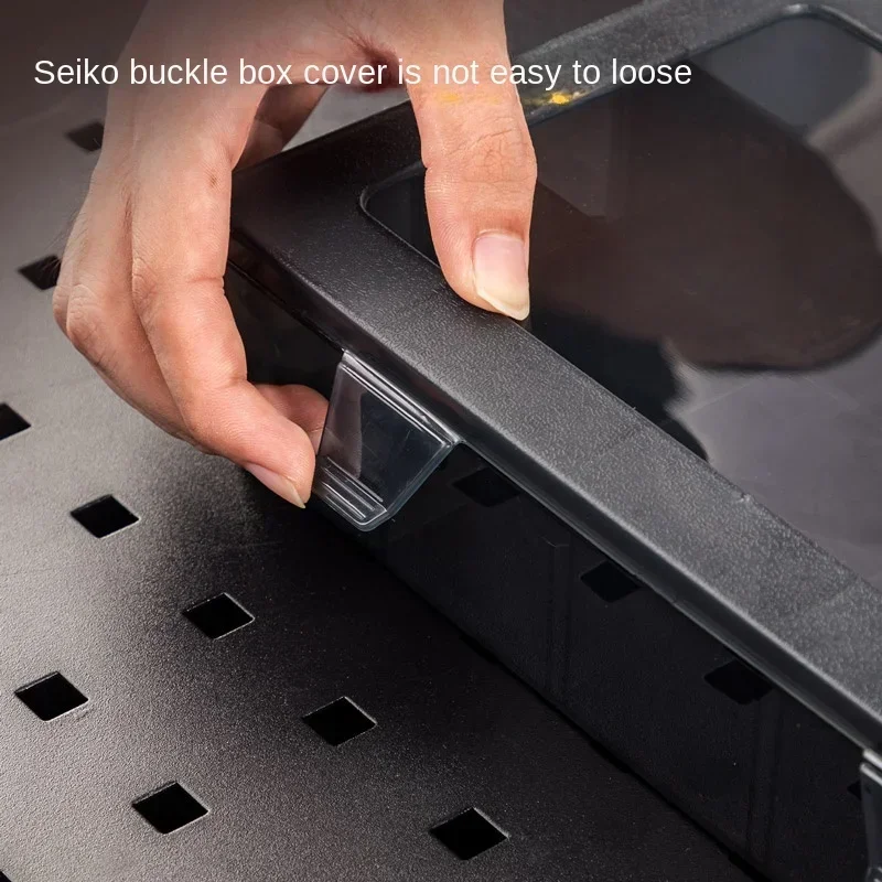 Deli 1 PCS Plastic Storage Boxes Screw Craft Jewelry Accessories Organizer Box Slots Adjustable Packaging Transparent Tool Case