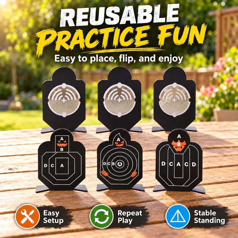 Backyard Leisure Hobby Metal Target Auto Reset Structure Audible Strike Feedback Accessory