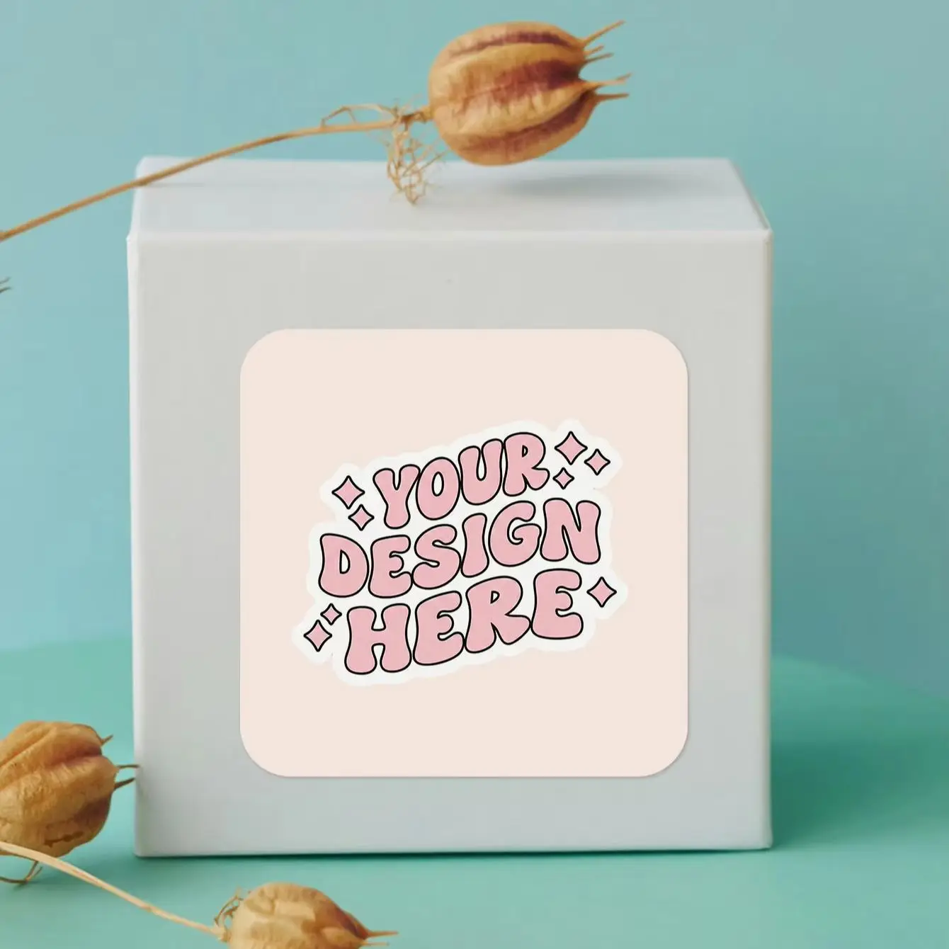 3/4CM Custom Personalized Square Waterproof Stickers for Wine Bottles, Cookie Tins, Shoeboxes, Lunch Boxes& Clipboards Labels