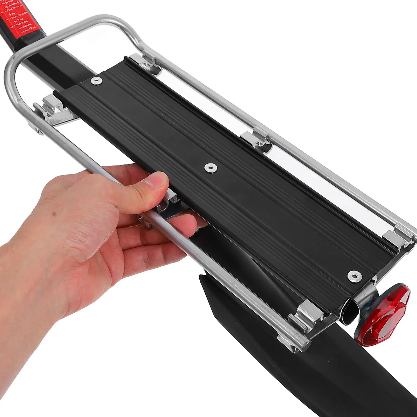 

1Set Bike Rear Rack Aluminum Alloy Detachable Adjustable Durable Wear-Resistant Professional Multi-Function Carrier Rack