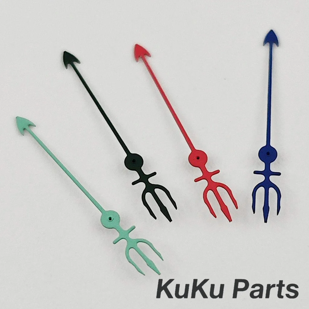 Trident Shaped NH35 Watch Hands 12.5MM Silver Gold Black Blue Red Green Watches Needles for NH34 NH35 NH36 NH38 NH70 Movement image 6