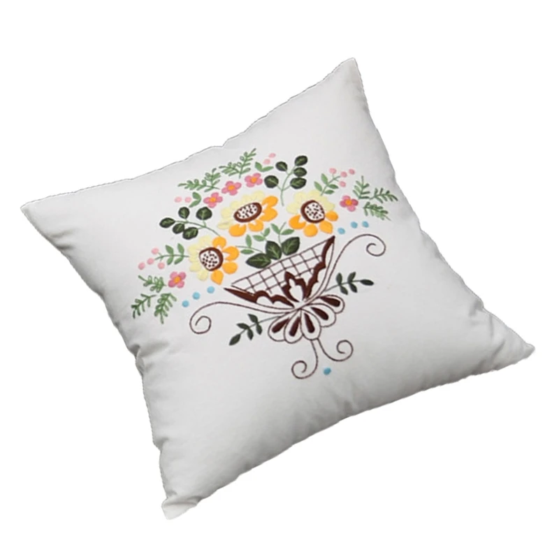 Embroidery Pillow Covers Kits Semi-Finished Stitching Set Pillow Covers Sewing Kits Sewing Supplies Christmas Gift