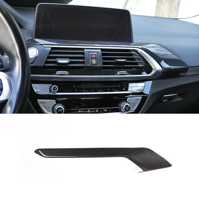 For BMW X3/X4 G01 G02 2018-2020 Real Carbon Fiber Center Console Air Outlet Panel Cover Modification Car Interior Accessories