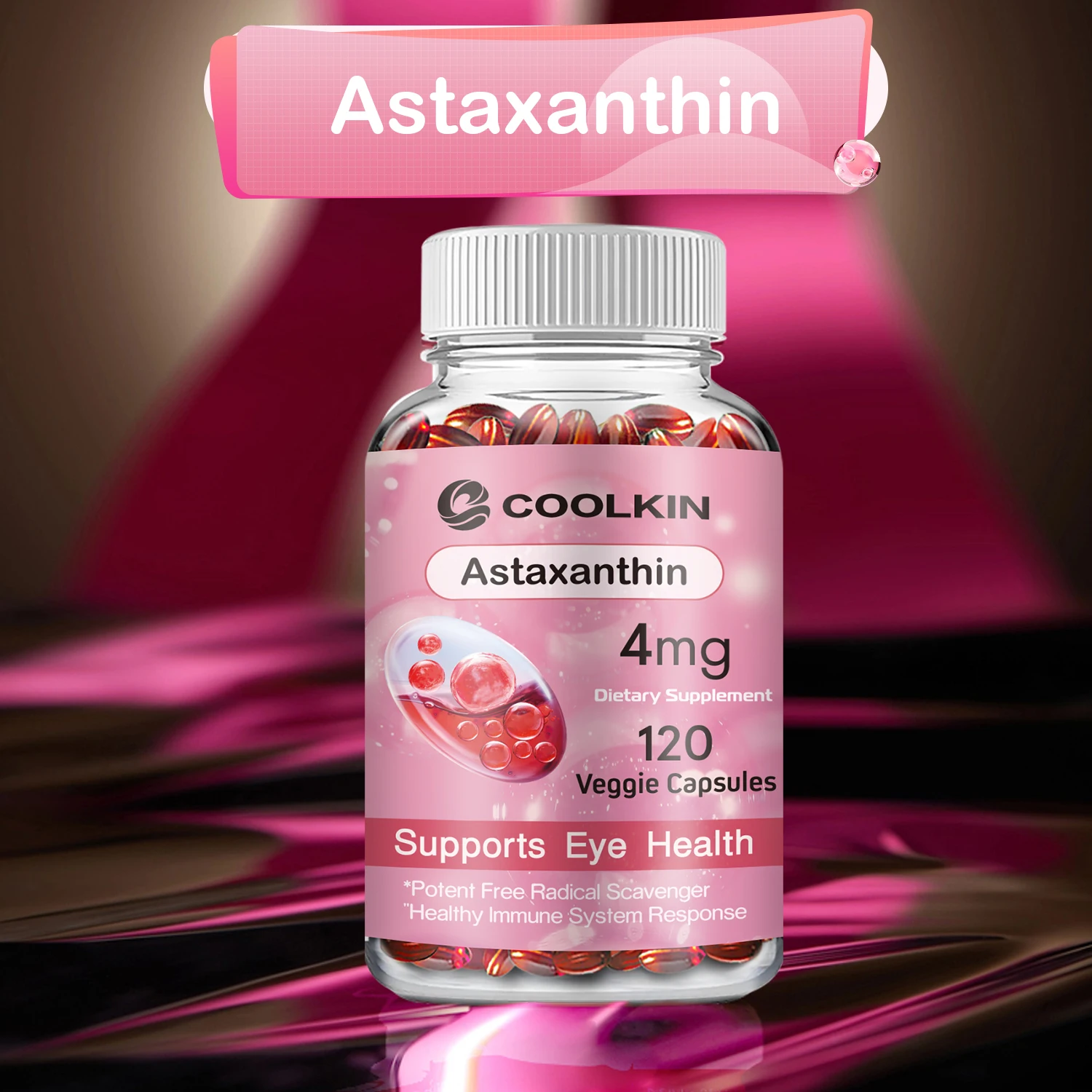 Astaxanthin - Supports Eyes, Promotes Nervous System Health, and Improves Immunity, Non-GMO