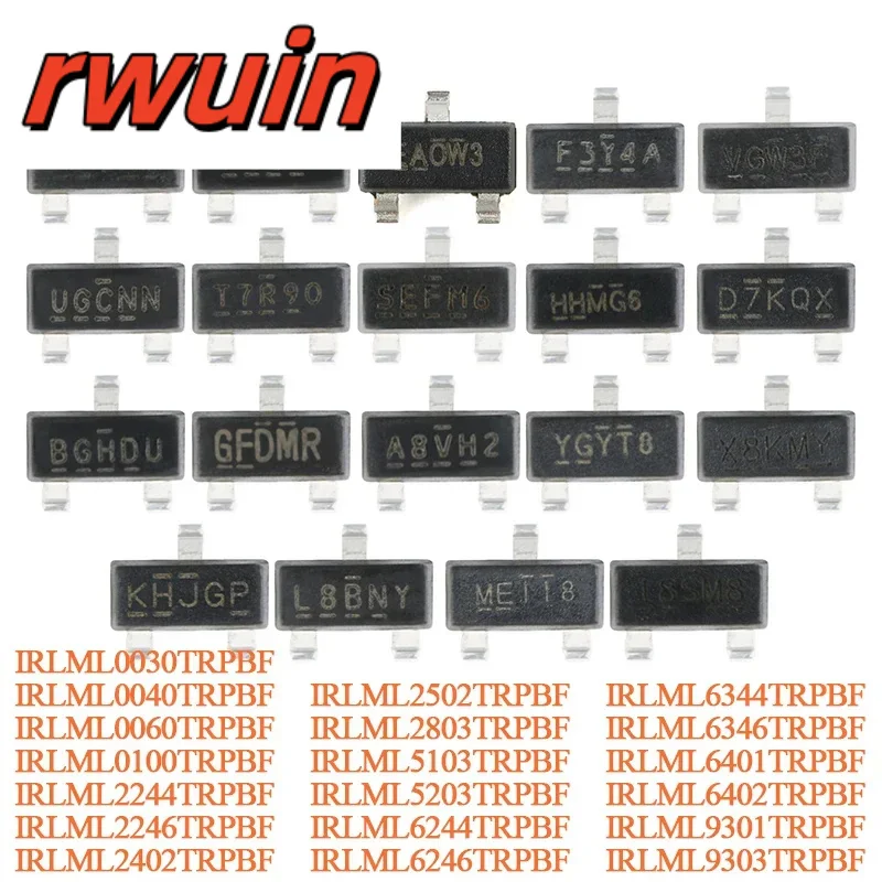 20pcs/10pcs IRLML2244TRPBF IRLML2244 SOT-23 P-channel MOSFET IRLML0030TRPBF IRLML0040TRPBF IRLML6244TRPBF IRLML6246TRPBF IRLML64