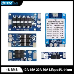 Heltecbms 1S 3.2V 10a 15a 20a 30a Lifepo4 bms 1s płyta litowo-żelazowo-fosforanowa pojedyncza komora zabezpieczenie przed ładowaniem/rozładowaniem