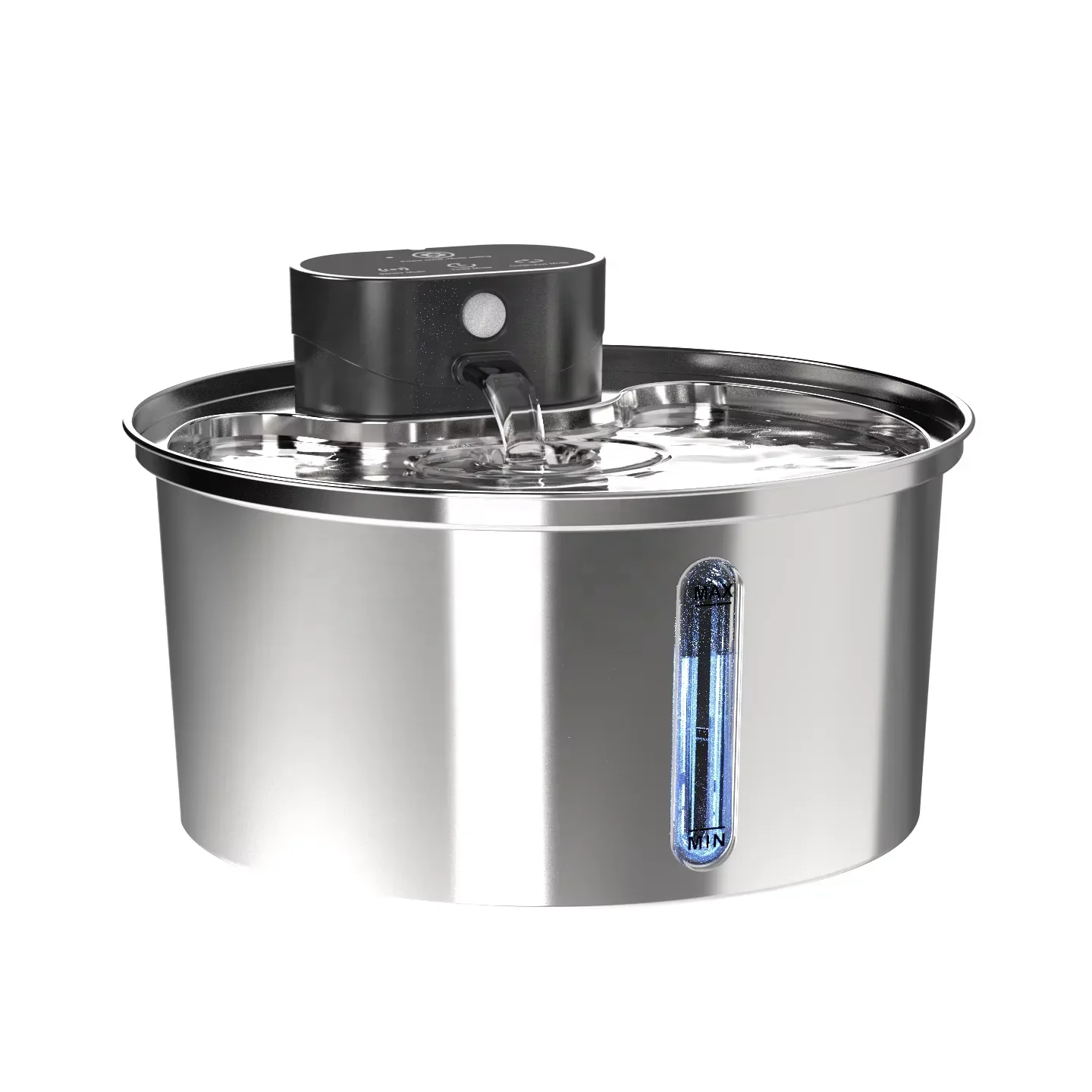 

Pet Smart Water Feeder Dispenser 3.2L Stainless Steel Battery Operated Cycle Drinking Sensor Wireless Auto Cat Water Fountain