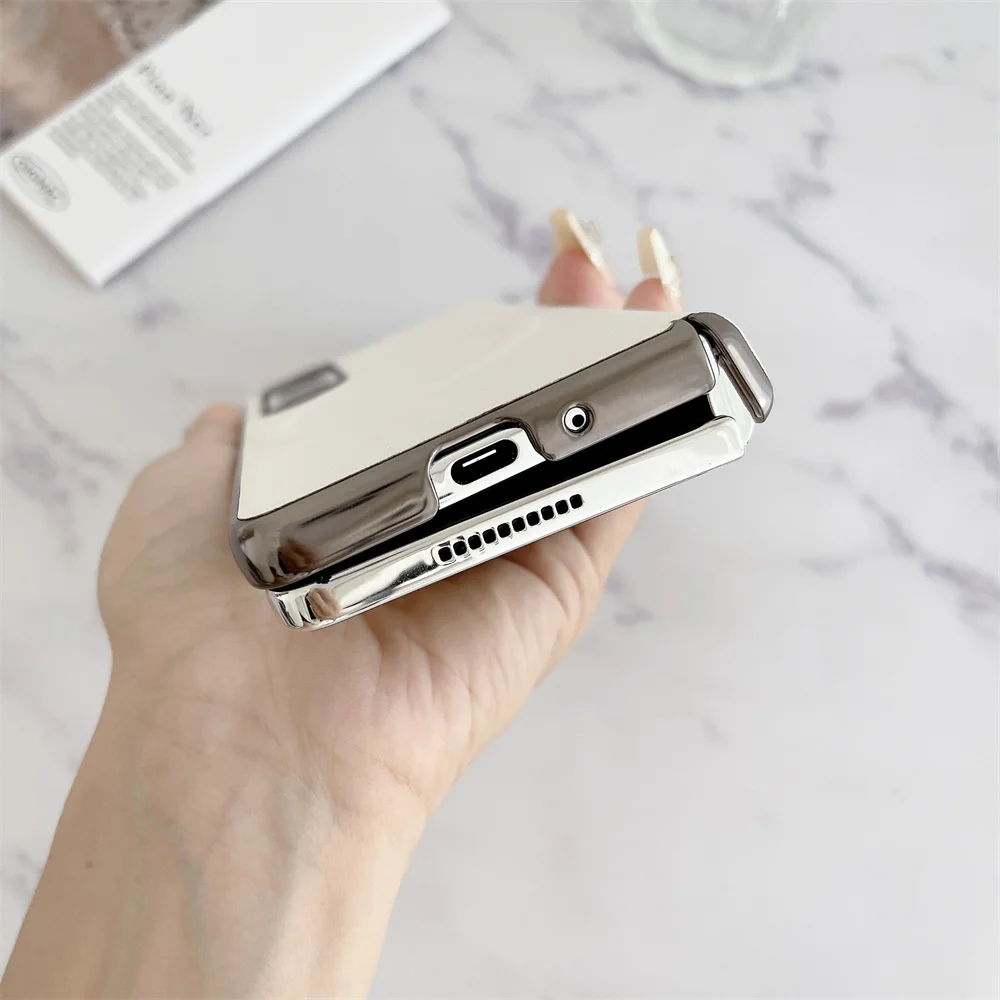 Magsafe Charge Case For Samsung Galaxy Z Fold 6 Fold 5 Hinge Cover Funda For Samsung z fold 4 Hard Shockroof Leather Phone Case