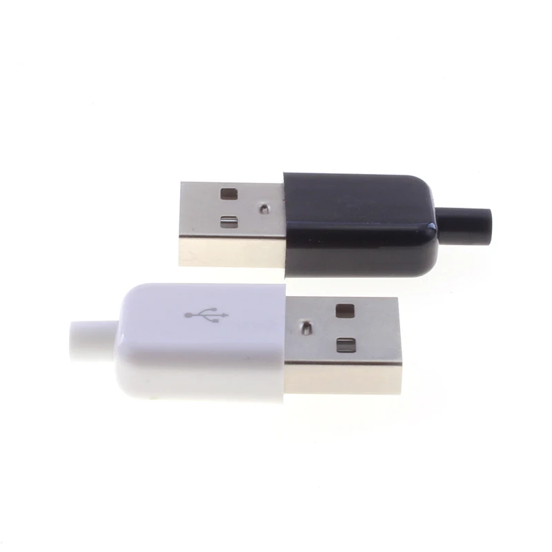 Conector de plástico para micro usb, conector tipo macho a 4 pinos
