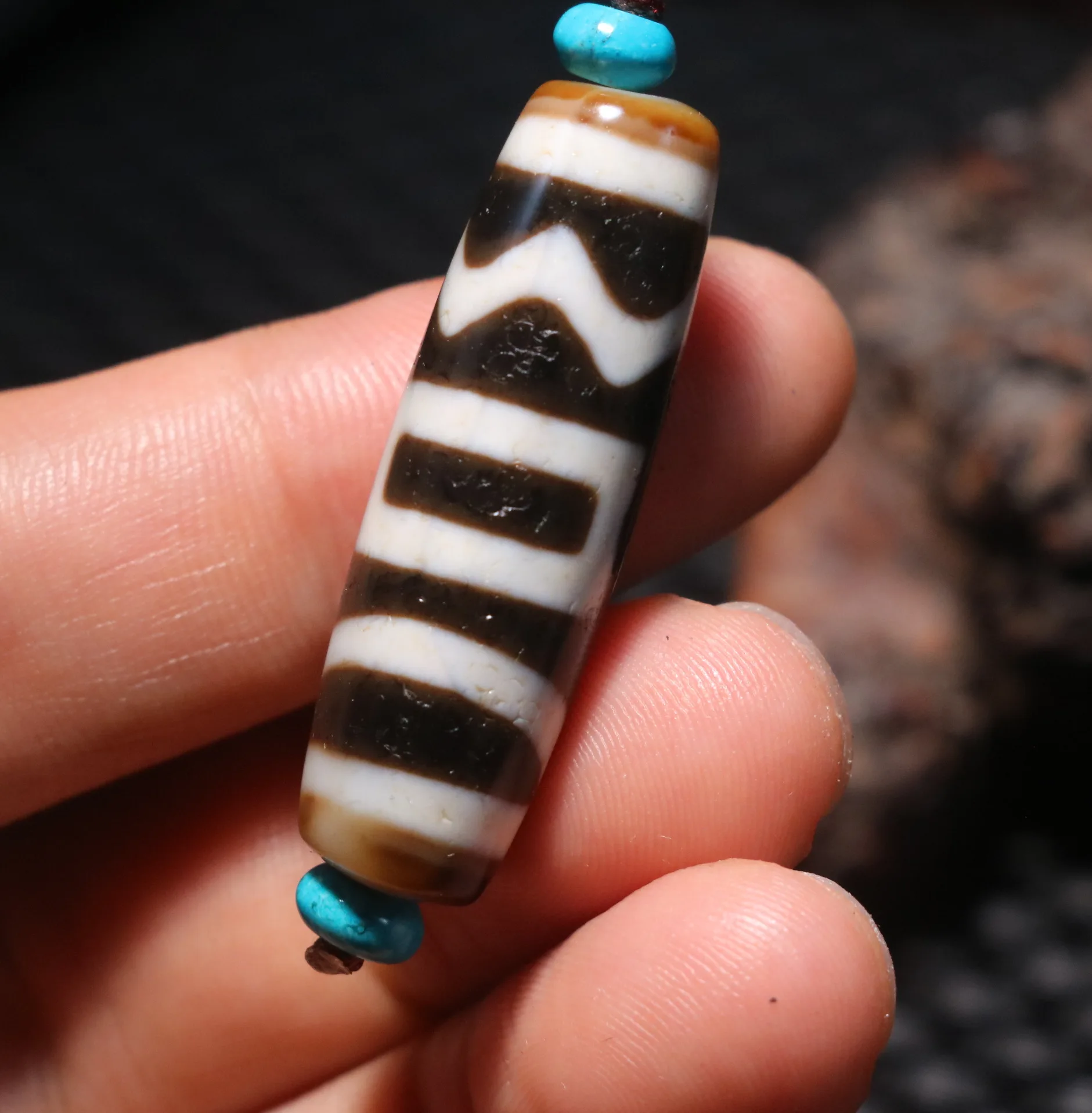 Magic Energy Tibetan Top Old Agate Old Method Xizenghuaizhu dZi Bead Totem 5A Amulet Fit For Bracelet TIMESTOWN