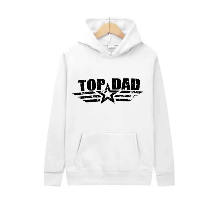 طباعة شعار "Top Dad" ونص وطباعة شعار قديم، تعبير عاطفي قديم، هوديي كاجوال وعصري للرجال #2