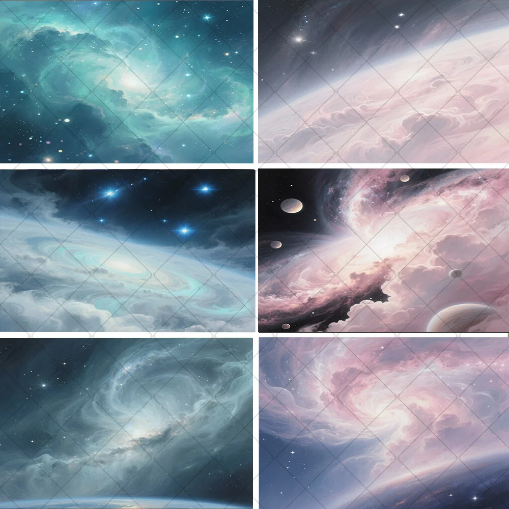 

Cosmic Universe Oil Painting Theme Party Decorations Milky Way Background Banner Photography Backdrop Supplies Photo Shoot Props