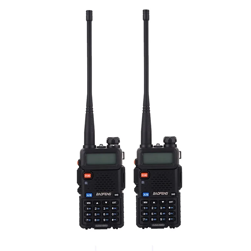 2022 양방향 라디오 워키토키 UV-5R, Uv5r 128CH 5W VHF UHF 136-174Mhz 및 400-520Mhz, 2PCs/로트, 신제품