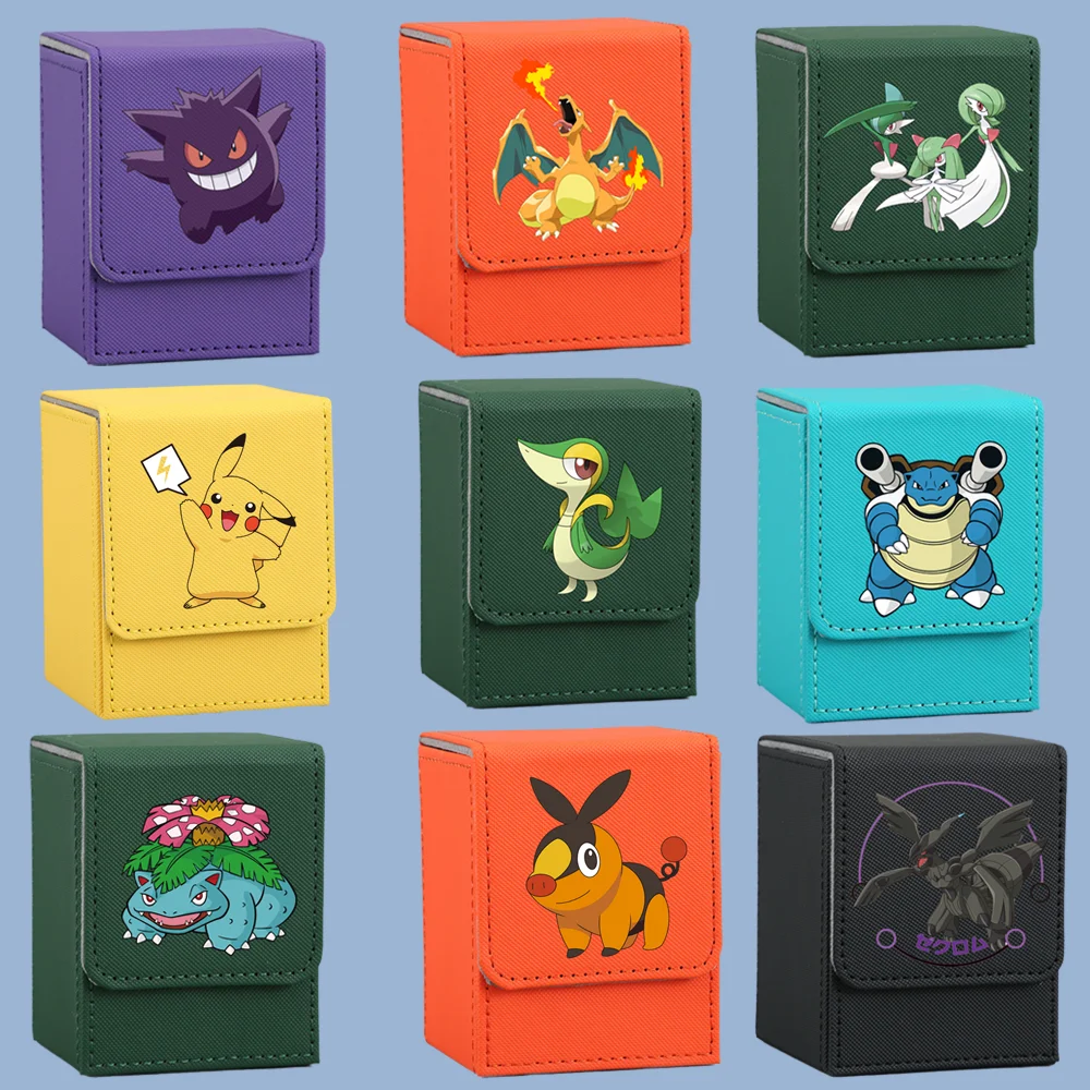 

Чехол для карт Sylveon в стиле аниме Pokemon Charizard Venusaur Blastoise Gengar Mew Ptcg Diy, кожаная экшн-игрушка, фигурка, коробка для сбора игр