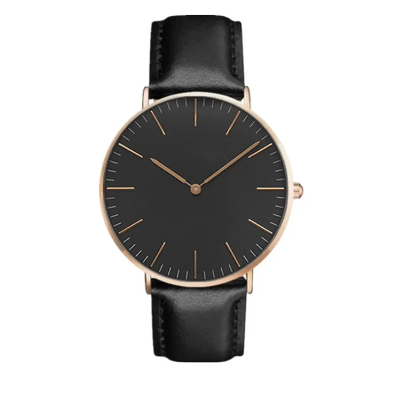 Reloj de cuarzo para hombre y mujer, pulsera informal de moda con cinturón de dos pines, el más vendido en Europa y América, disponible en fábrica