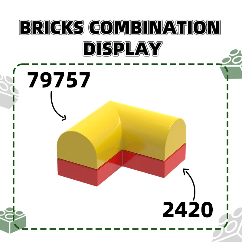 Wange156 sztuk/partia 79757 płyta 2X2X2/3 zewnętrzne łuki i archi klocki Moc kolorowe akcesoria kompatybilne z cegłą DIY zapasowe P