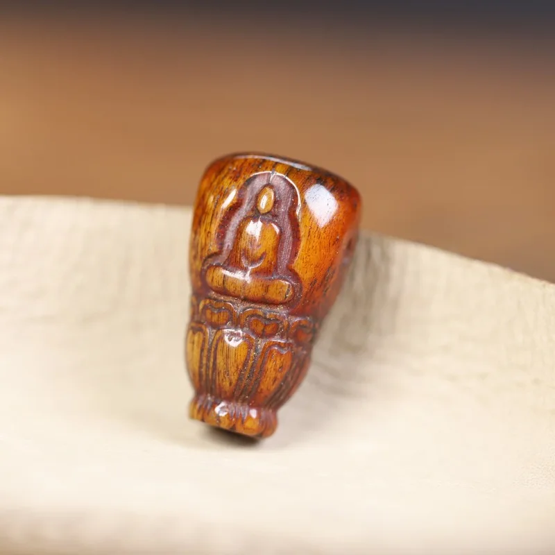 Yak bone faceless Buddha - connector ethnic jewelry Tibetan-style three-way accessory