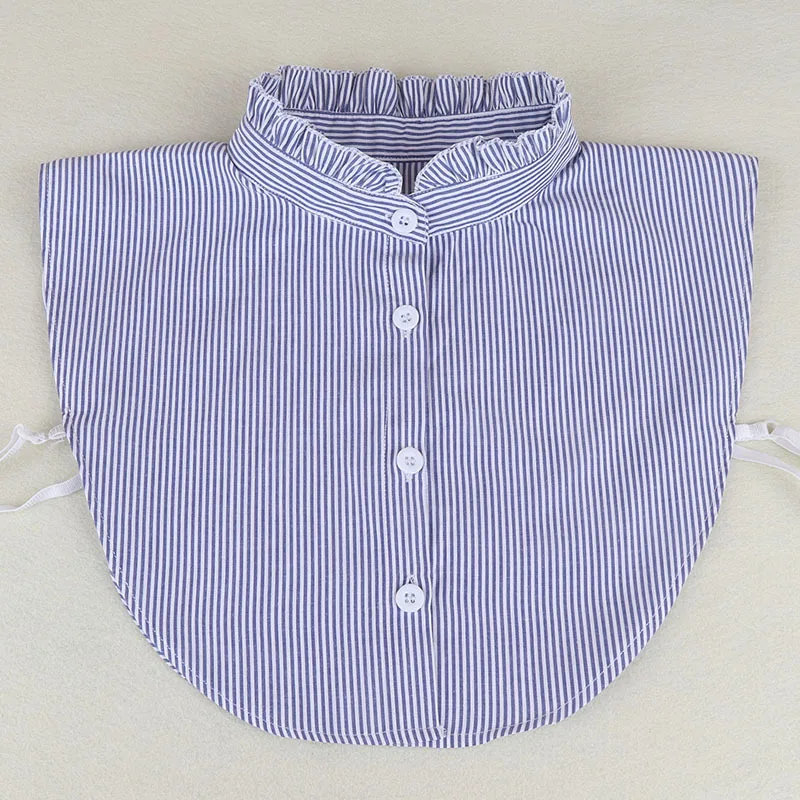 

Linbaiway Fashion Sweater Fake Collar for Women Detachable Collar Striped Shirt False Collar Mujer Gift Sweater Accessories