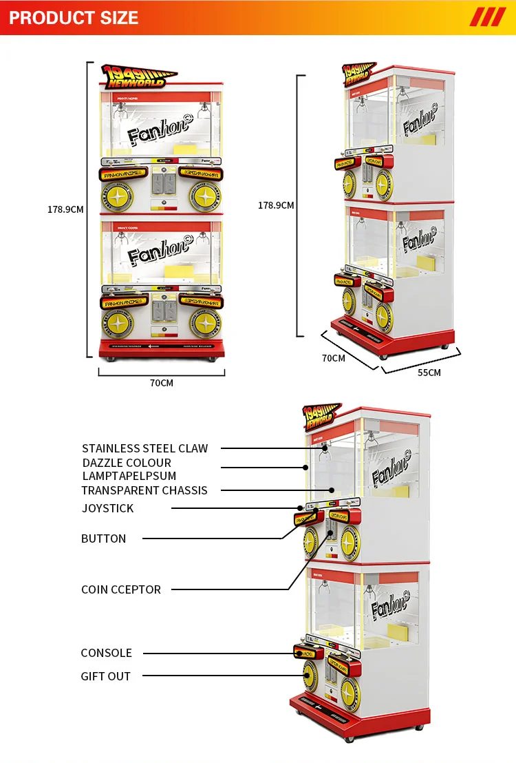 High-Revenue Trendy Toy-Themed Premium Crane Machine | 4-Player Figure Model Grabbing Device | Indoor Use Customizable Payment