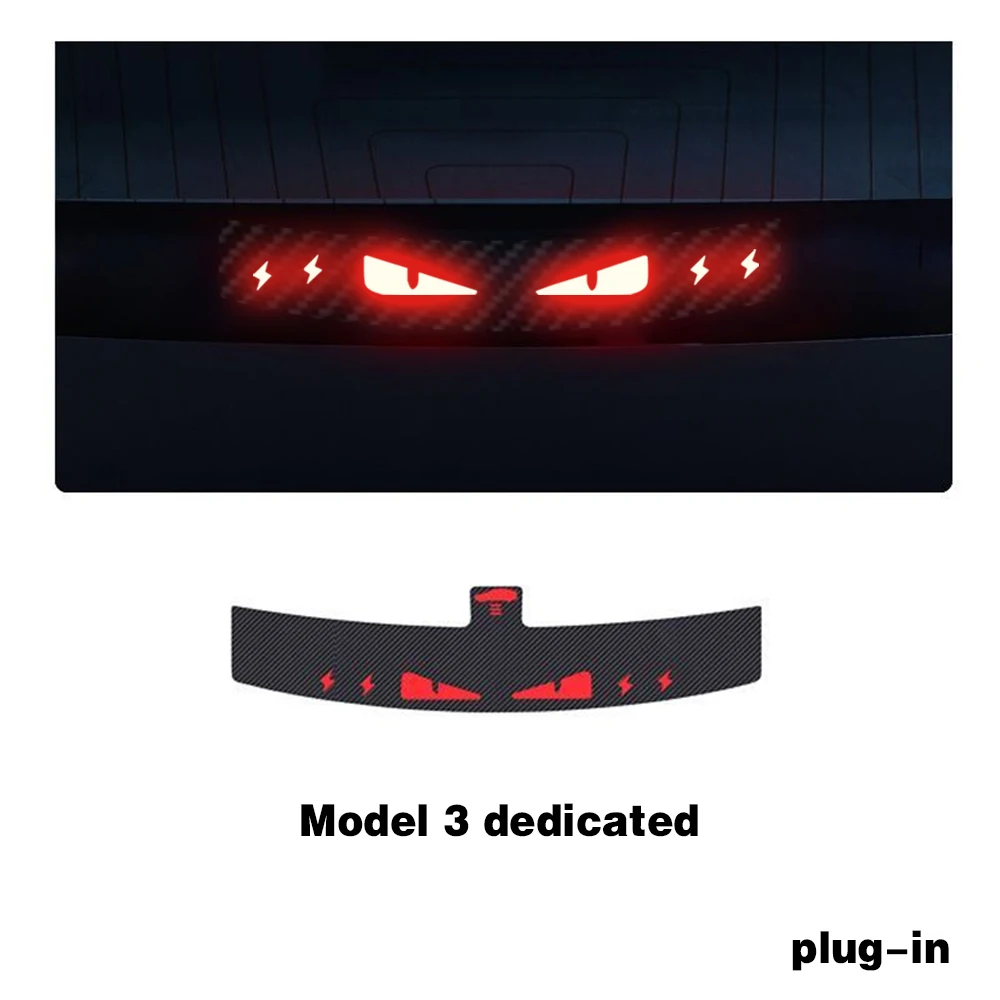 1 pz adesivi per Auto Top fanale posteriore emblema per adesivi Tesla Y Auto montato luce freno scheda di proiezione decalcomania per Tesla Model 3