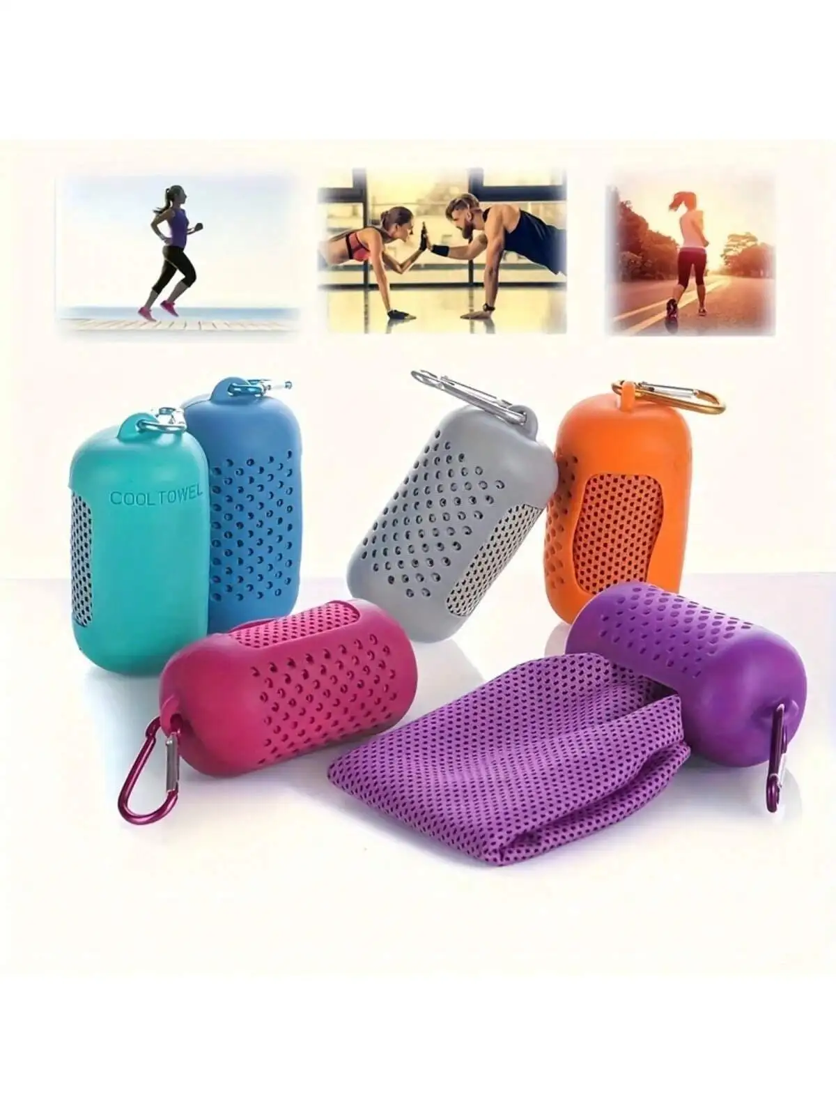 1pc toalha de fitness de resfriamento para exercício e yoga, toalha fresca de gelo de verão com caso portátil, perfeita para ginásio acampamento esportes