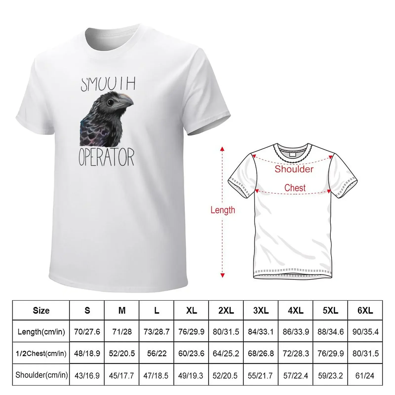 Smooth-billed Ani Operator T-Shirt anime clothes cute tops quick-drying fitted t shirts for men