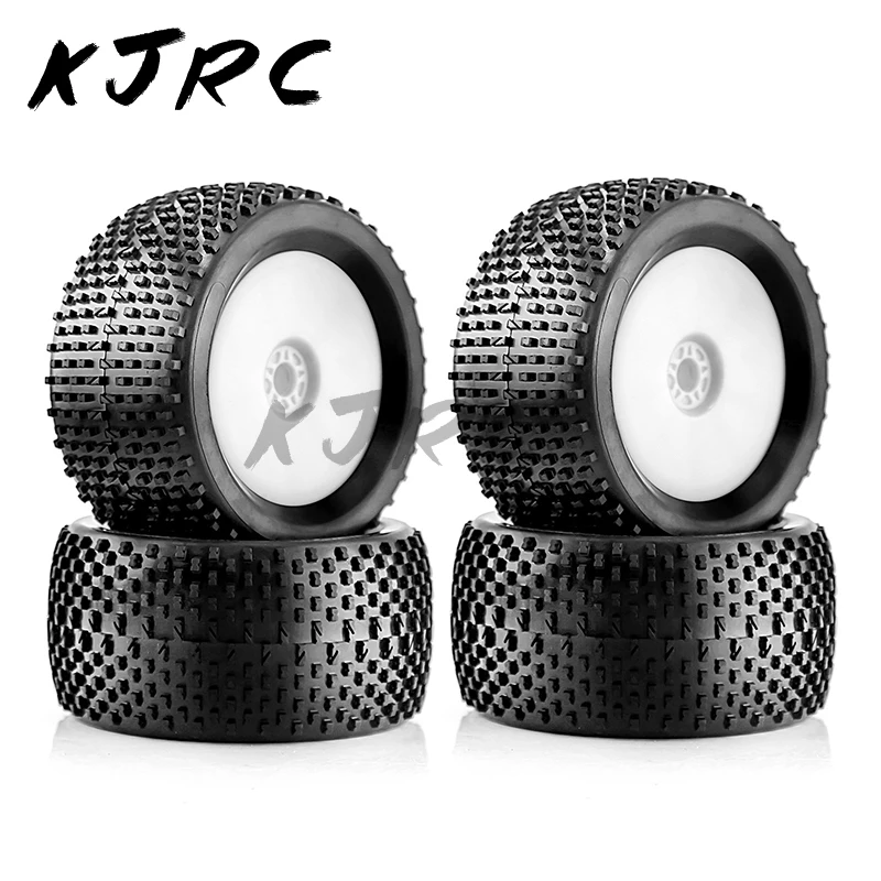 KJRC 4pcs 140mm 1/8 RC Racing Car Off-Road Buggy Tires Wheel 17mm Hex for ARRMA Redcat Team Losi Kyosho VRX HPI WR8 HSP Hobao