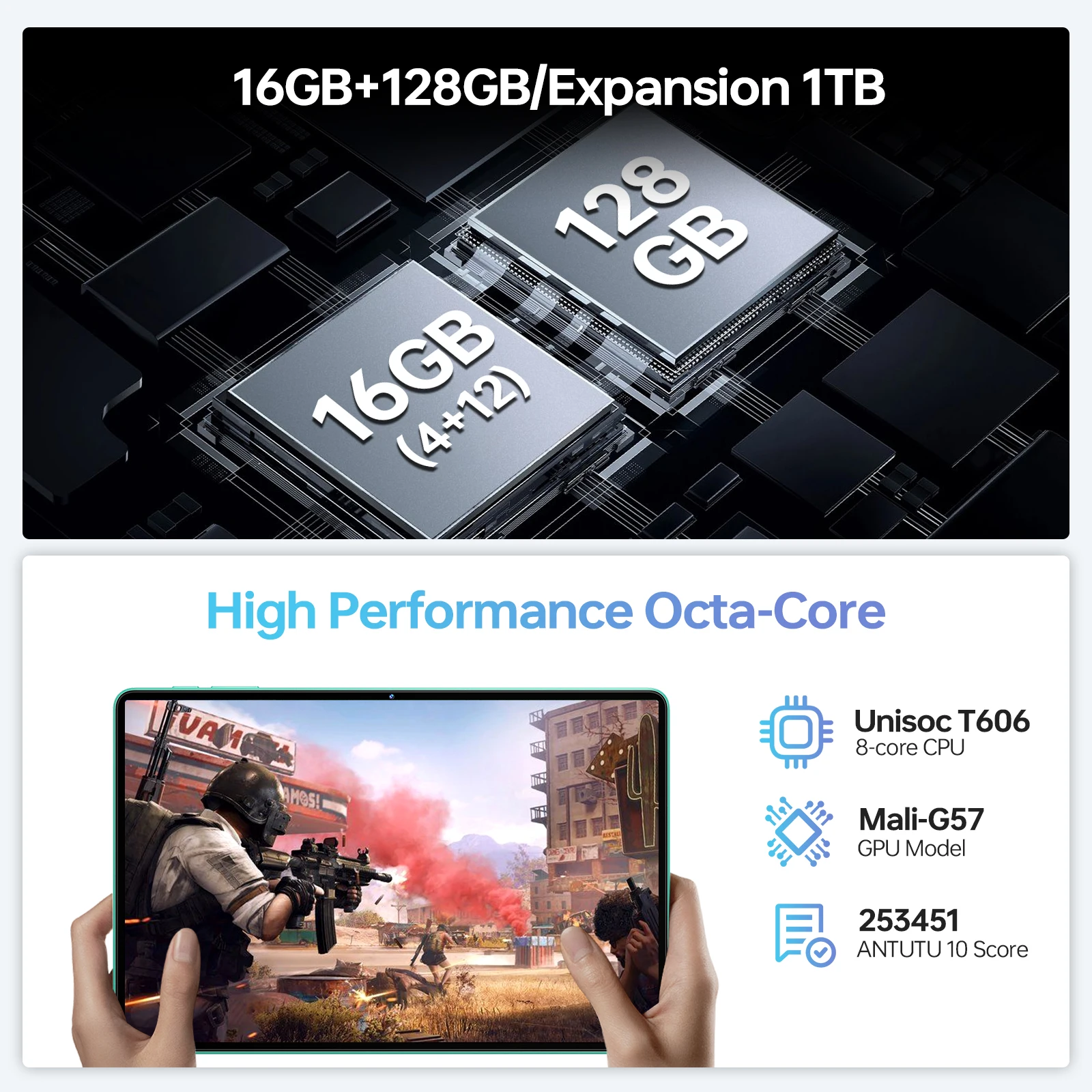 تابلت OUKITEL OT11 مقاس 11 بوصة Android 14,16(4+12)GB RAM + 128GB ROM(1TB TF) مع قلم، بطاقة SIM 4G بقدرة 8000 مللي أمبير في الساعة، 13 ميجابكسل، Octa-Core/TÜV/GPS
