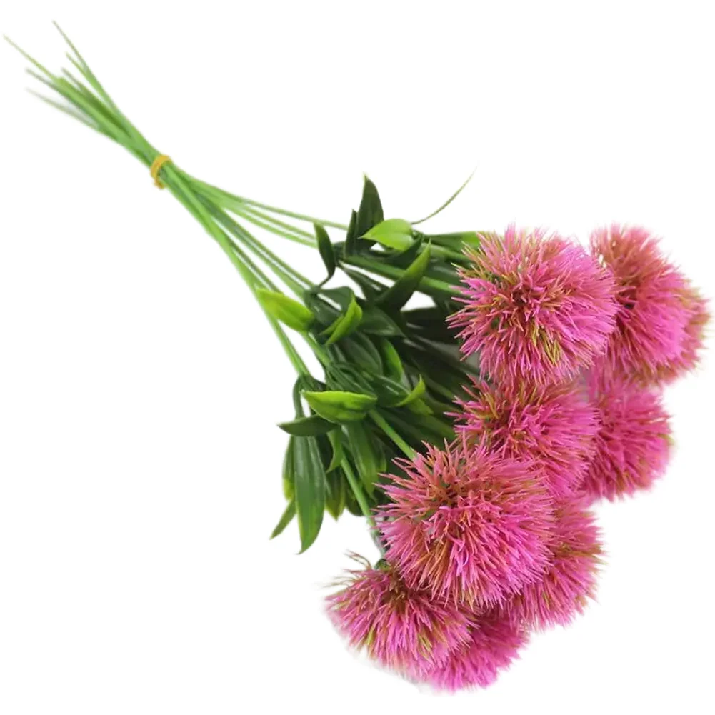 Artificial Puff Flower Bouquet Realistic Design Plastic Material for Living Room Bedroom Entryway and Office Desk Decoration