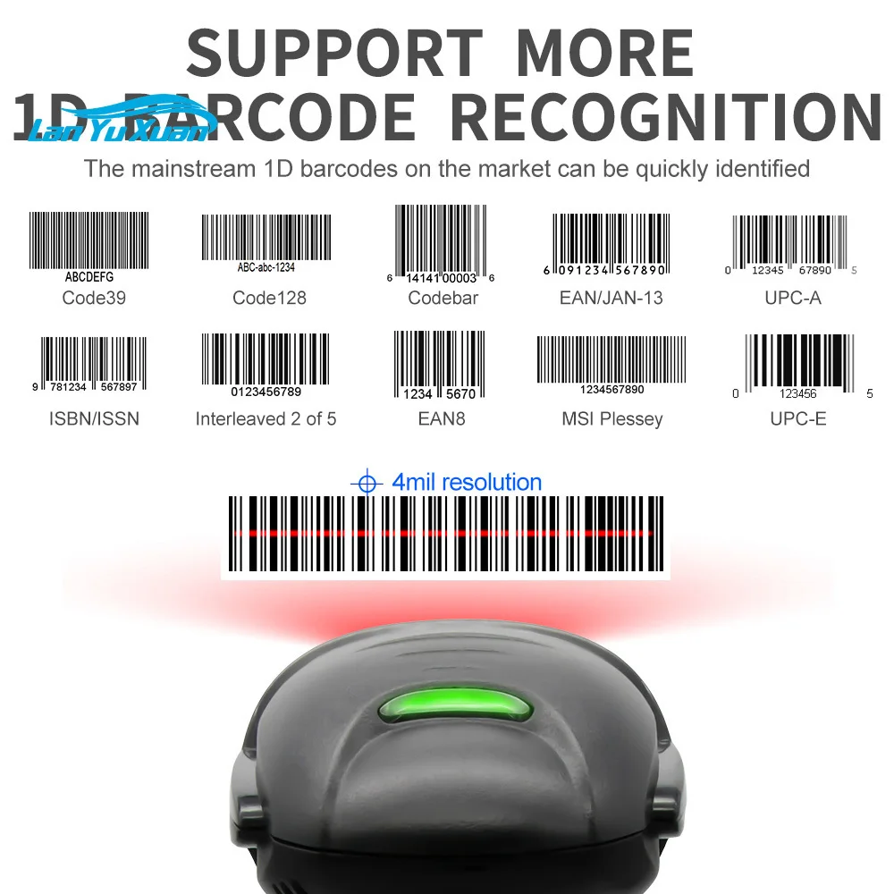 GTCODESTAR X-9100 Warehouse Handheld 1D Barcode Scanning  Laser Barcode Scanner Wired Barcode Reader USB Scan for Supermarket